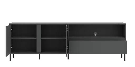 TV-Lowboard - B ca. 208 cm, Anthrazit
