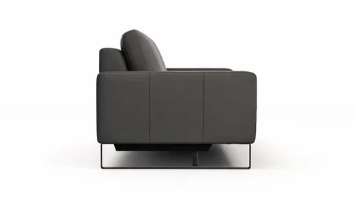 Sofa Enna - 3,5-Sitzer inklusive Relaxfunktion (motorisch), links und rechts, Leder, Anthrazit