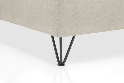 Polsterbett - Liegefläche ca. 180x200 cm, Stoff, Grau