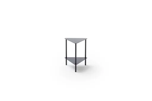 Beistelltisch Dagny - BHT ca. 40x48x40 cm, Dreieckig, Metall, Schwarz