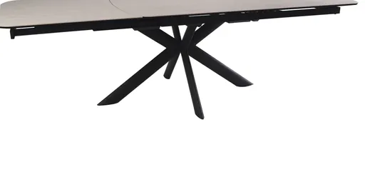 Esstisch MAXIE - ausziehbar, LB ca. 190x98 cm, Glaskeramik, Travertin farbig