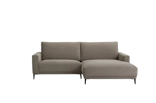 Ecksofa Solero - 1,5-Sitzer mit Longchair rechts, Stoff, Sand
