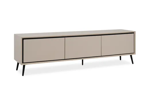 Lowboard - B ca. 175 cm, Sand, Schwarz