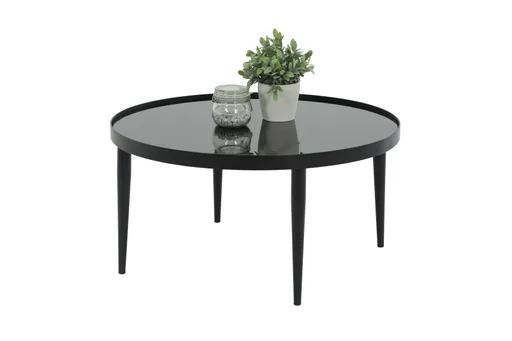 Couchtisch - Ø/H ca. 80x40 cm, Schwarz