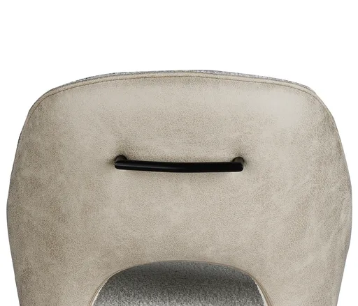 Barhocker MAILE - drehbar, höhenverstellbar, Stoff, Creme