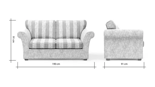Sofa Brunswick Romantic - 2-Sitzer, Stoff, Mehrfarbig