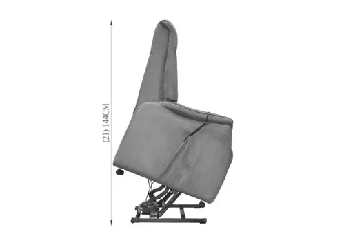 TV-Sessel MALEK - Relaxfunktion, Stoff, Braun