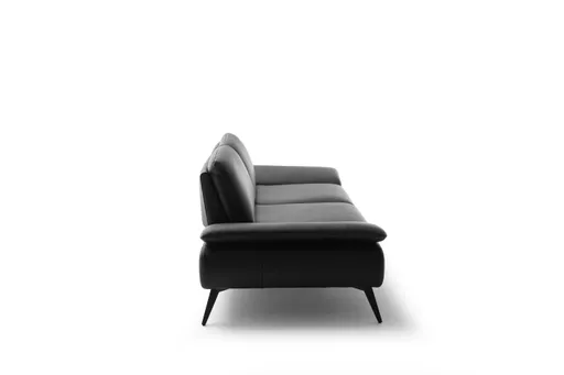 Sofa Collina - 3-Sitzer, Leder, Schwarz