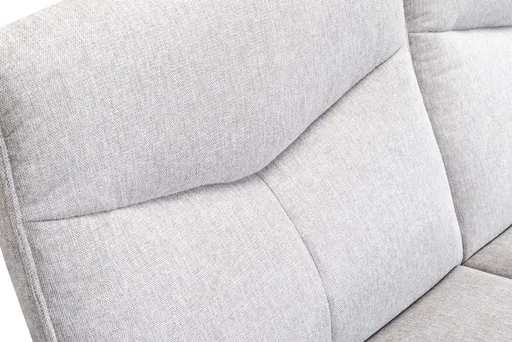 Sofa - 3-Sitzer, Kopf/Fußteil verstellbar, Stoff, Grau
