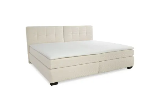 Boxspringbett JILA- Ligefläche ca. 240x200 cm, Stoff, Beige