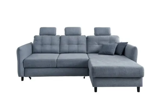 Polsterecke - 2-Sitzer, Ecke rechts, inkl. Funktionen, Stoff, Hellblau
