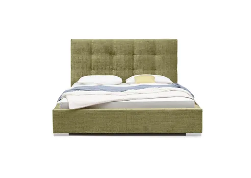  Bettgestell SANDRIN- Liegefläche ca. 180x200 cm, Stoff, Grün, inkl. Lattenrost und Stauraum
