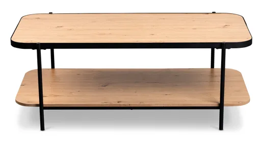 Couchtisch - LB ca. 120x64 cm, Artisan Eiche Nachbildung, Schwarz