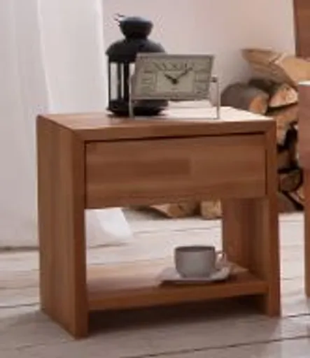 Nachtkonsole- Kernbuche, Massiv, Geölt