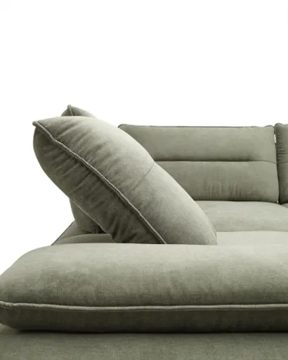Ecksofa PAYTON - Ecke links, 2,5-Sitzer inkl. Rückenneigung, Armteilverstellung, Stoff, Anthrazit