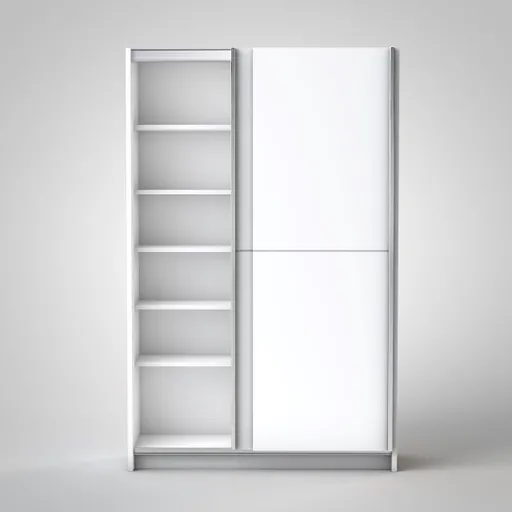 Schwebetürenschrank- B ca. 125 cm, Weiß