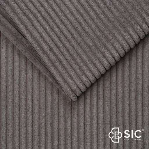 Wohnlandschaft - Ecke links, 2-Sitzer, Longchair rechts, Stoff, Grau