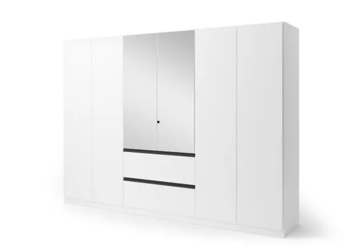 Drehtürenschrank RASA- B ca. 91 cm, Weiß