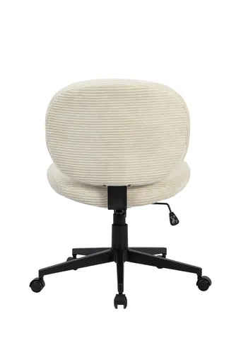 Drehstuhl - höhenverstellbar, Cord, Creme