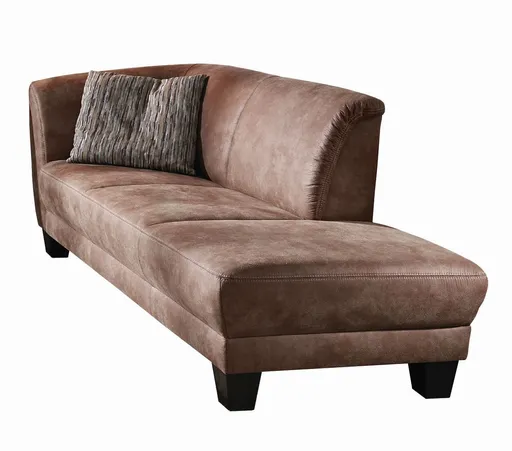 Sofa - Recamiere Links, Stoff, Braun
