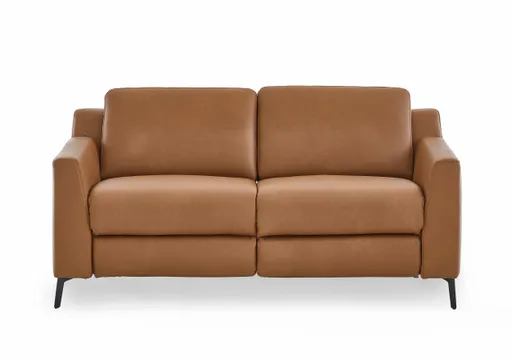 Sofa - 2-Sitzer, Leder, Braun