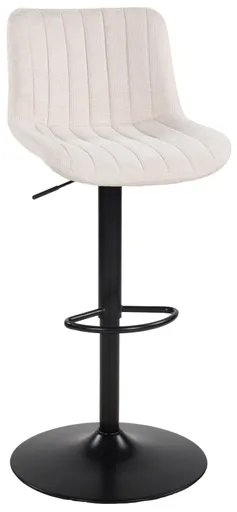 Barhocker - höhenverstellbar, Webstoff, Creme