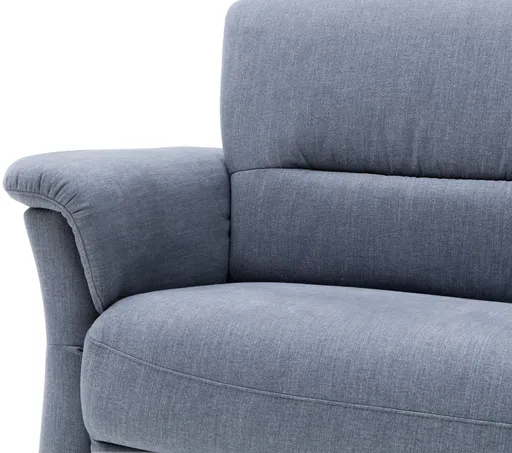Sofa - 2-Sitzer, Stoff, Stahlblau