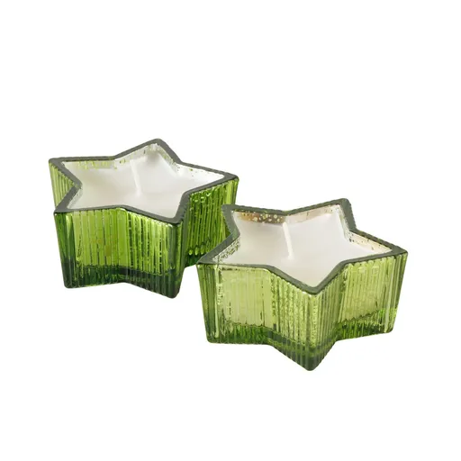 Teelicht - LBH ca. 9x9x4 cm, Grün