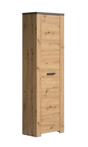 Garderobenschrank - Eiche Dekor, Anthrazit 