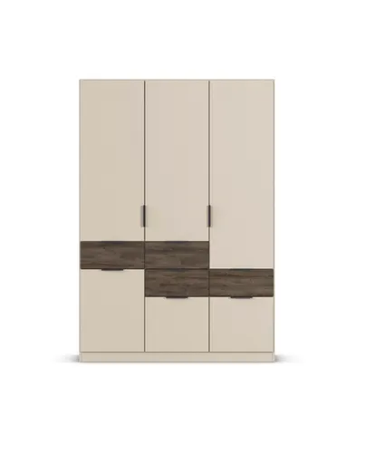 Drehtürenschrank RAAS- B ca. 136 cm, Champagner, Vintage