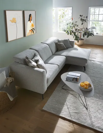 Couchtisch Oliva - LBH ca. 100x70x37 cm, HPL, Creme Natur