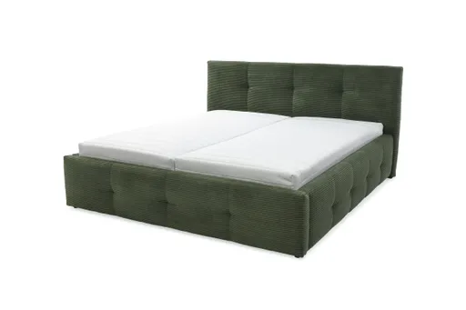 Polsterbett- Liegefläche ca. 180x200 cm, Stoff, Dunkelgrün