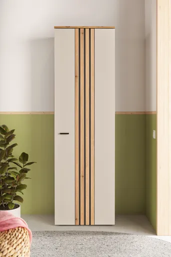 Garderobenschrank - B ca. 60 cm, Kaschmir, Evoke Eiche Nachbildung