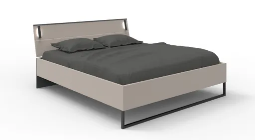 Bettgestell- Liegefläche ca. 180x200 cm, Graubeige