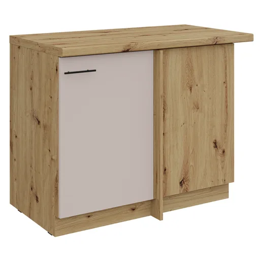 Eck-Schrank- B ca. 100 cm, Eiche Dekor, Kashmir, Matt