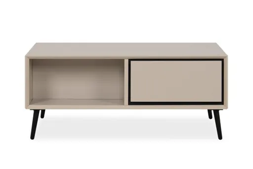 Couchtisch - LB ca. 94x55 cm, Sand, Schwarz