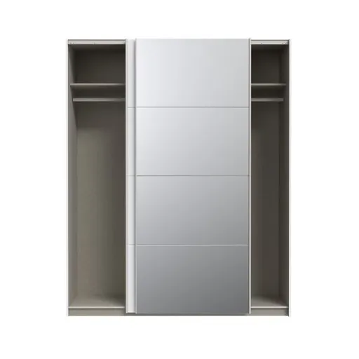 Schwebetürenschrank FREDDY 2- B ca. 170 cm, Weiß, Spiegel