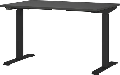 Schreibtisch GELI - höhenverstellbar, LB ca. 120x80 cm, Graphit, Schwarz
