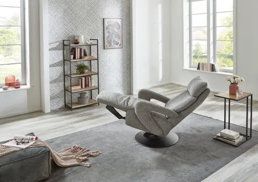 Sessel - Größe XS, Relaxfunktion, Stoff, Grau