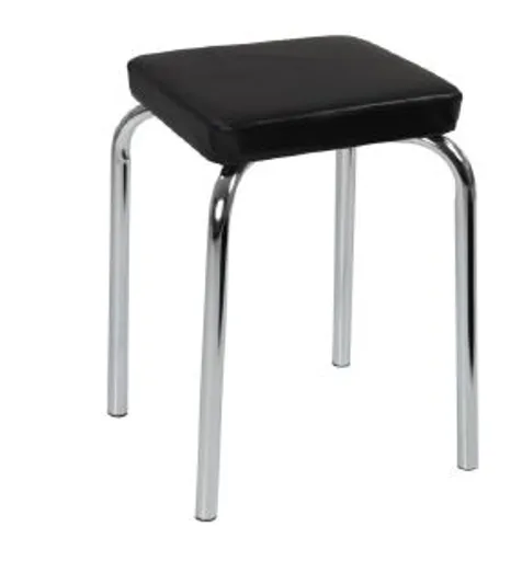 Hocker - Kunstleder, Schwarz