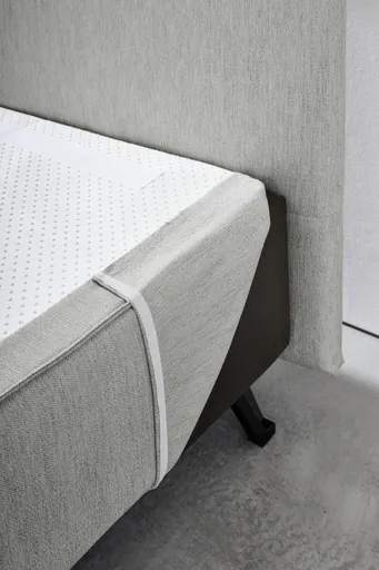 Polsterbett - Liegefläche ca. 180x200 cm, Stoff, Grau