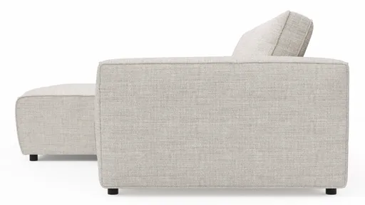 Ecksofa Lilaia - Chaise Longue XL mit 1,5-Sitzer XL rechts, Stoff, Kaschmir