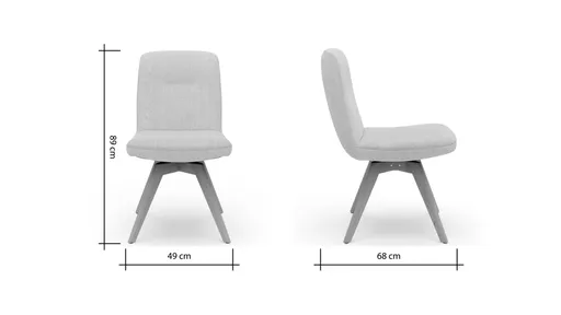 Stuhl Kamari - Stoff, Beige