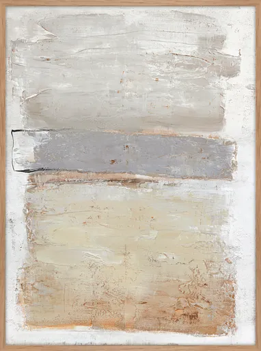Leinwandbild - BHT ca. 90x120x3 cm, Beige-Grau