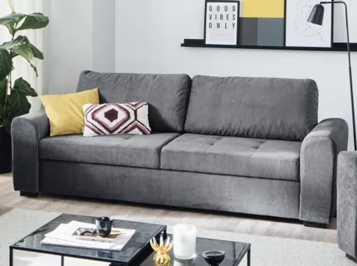 Sofa - 2-Sitzer, Stoff, Dunkelgrau