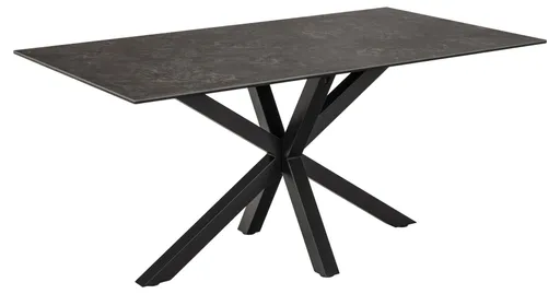 Esstisch ABBIGAIL - LB ca. 160x90 cm, Schwarz