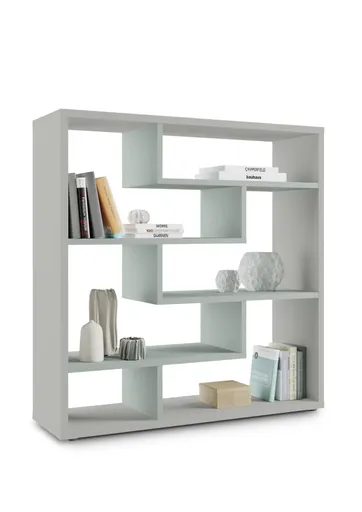 Raumteiler - B ca. 130 cm, Kreidegrau, Pinegrün