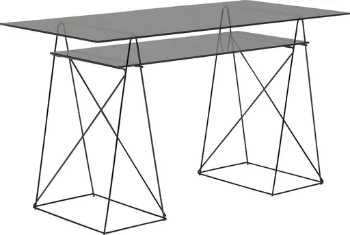 Schreibtisch - LB ca. 130x65 cm, Schwarz