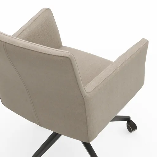 Armlehnstuhl Cosyra - drehbar, Stoff, Beige