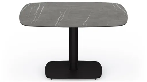 Couchtisch Camas - LBH ca. 75x75x42 cm, Keramik, Dunkelgrau